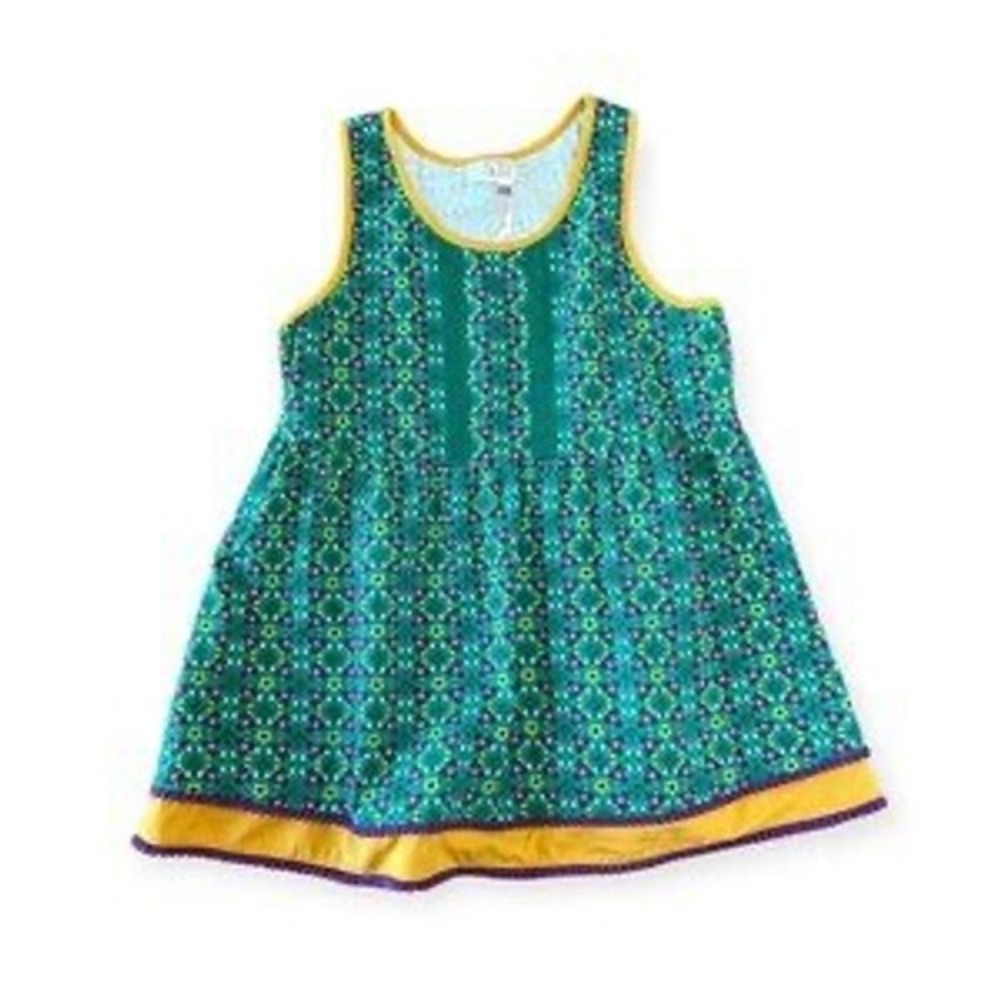Matilda Jane 435 Girls Green Floral Sleeveless Tunic Top Size 10 27407T